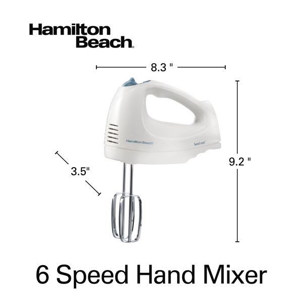 Hamilton Beach® Hand Mixer 6 Speeds White & Reviews Wayfair